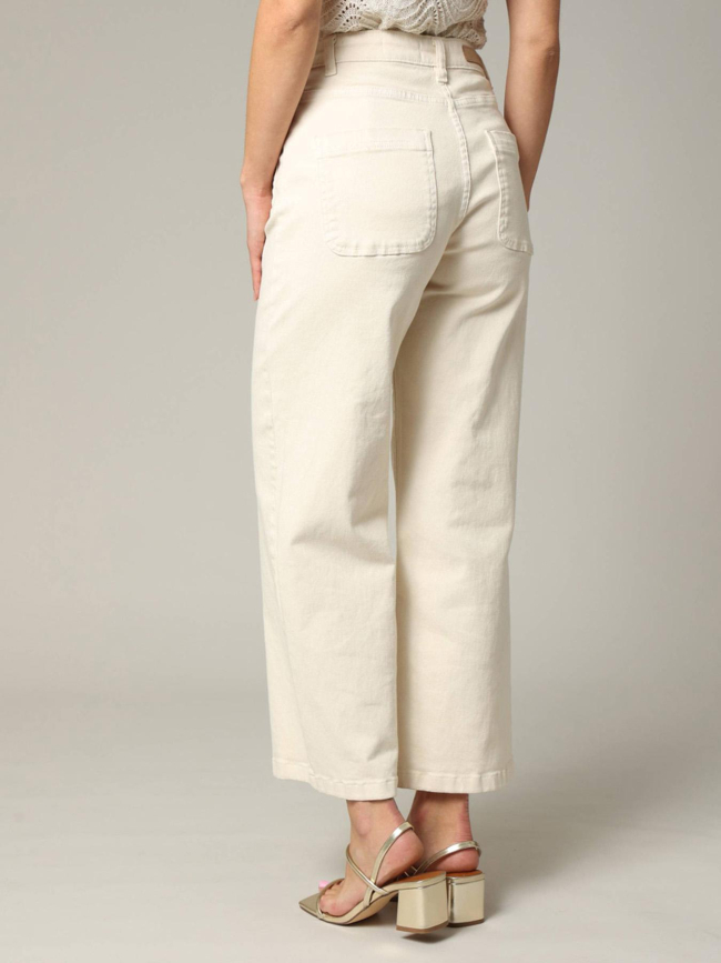 Jean large liloo beige femme - Deeluxe