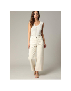 Jean large liloo beige femme - Deeluxe