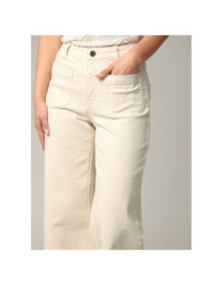 Jean large liloo beige femme - Deeluxe