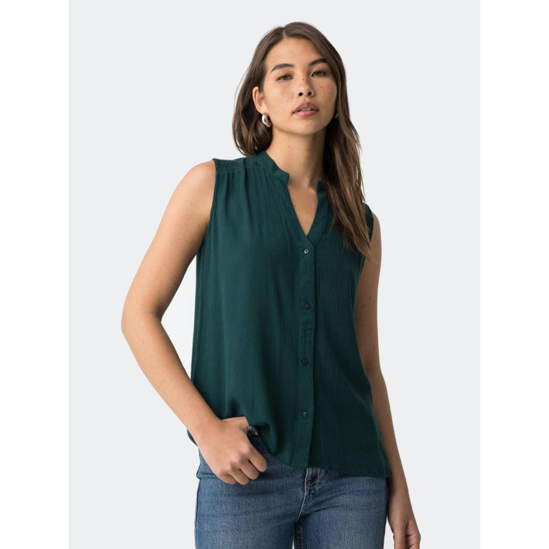 Chemisier sans manches à dentelle vert femme - Tiffosi