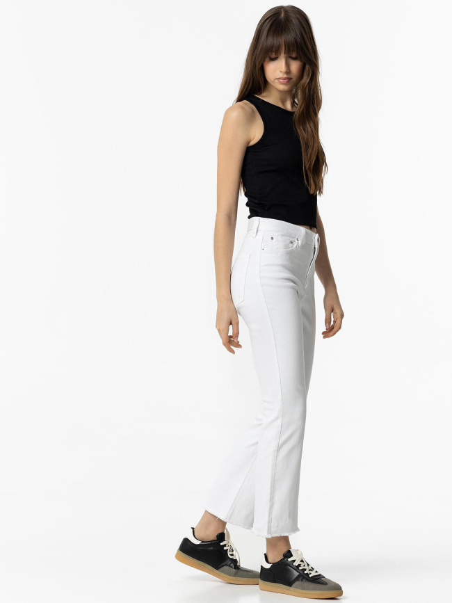 Jean cropped megan blanc femme - Tiffosi