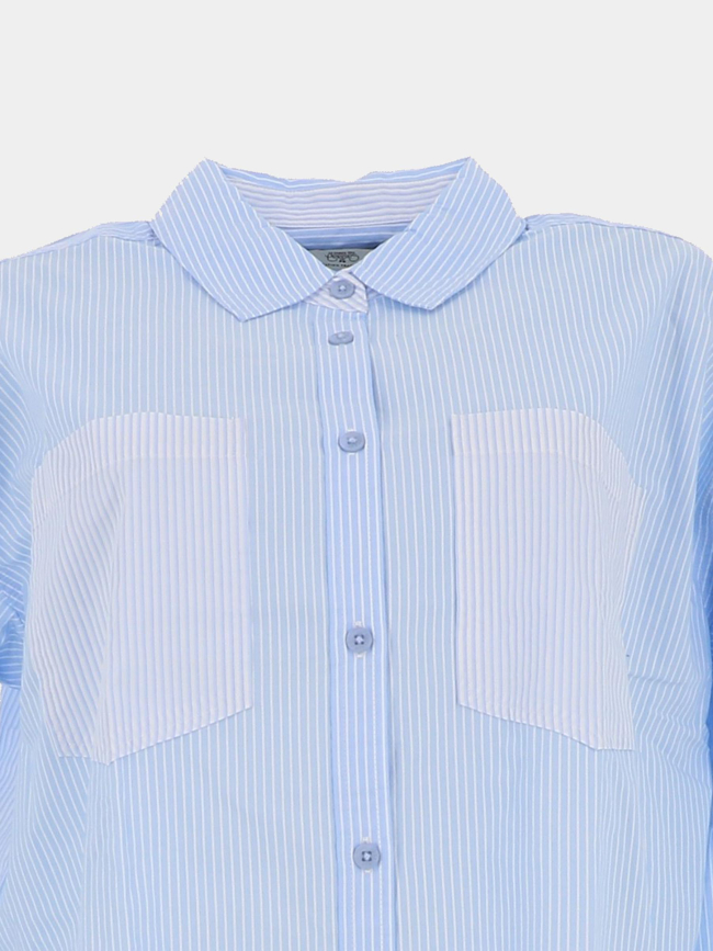 Chemise rayée arrakis bleu femme - Le Temps Des Cerises