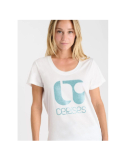 T-shirt pailleté taolo blanc femme - Le Temps Des Cerises