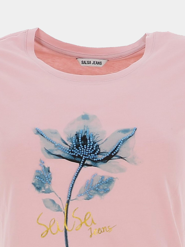 T-shirt graphic flower rose femme - Salsa