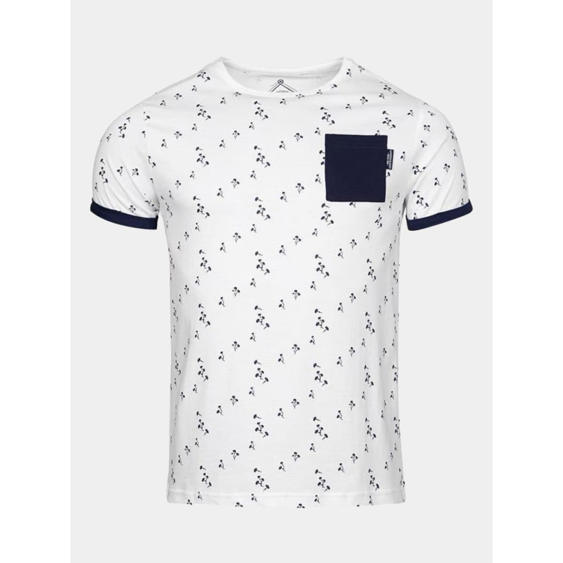 T-shirt imprimé maceo blanc homme - La Maison Blaggio