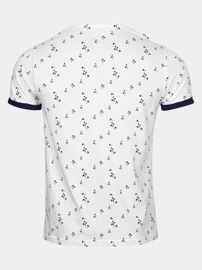 T-shirt imprimé maceo blanc homme - La Maison Blaggio