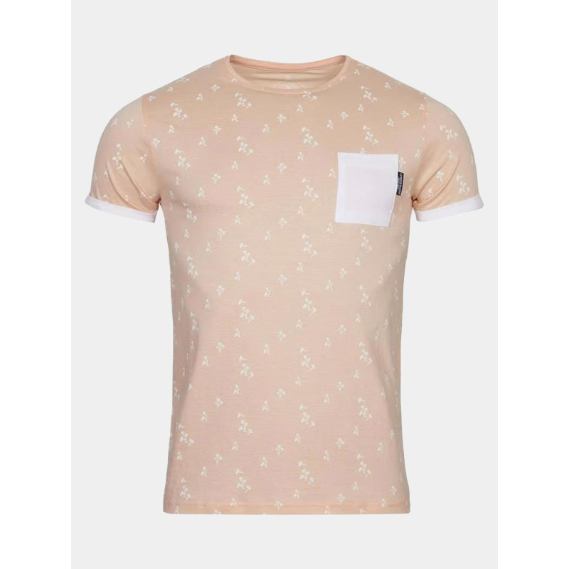 T-shirt imprimé maceo pastel orange homme - La Maison Blaggio