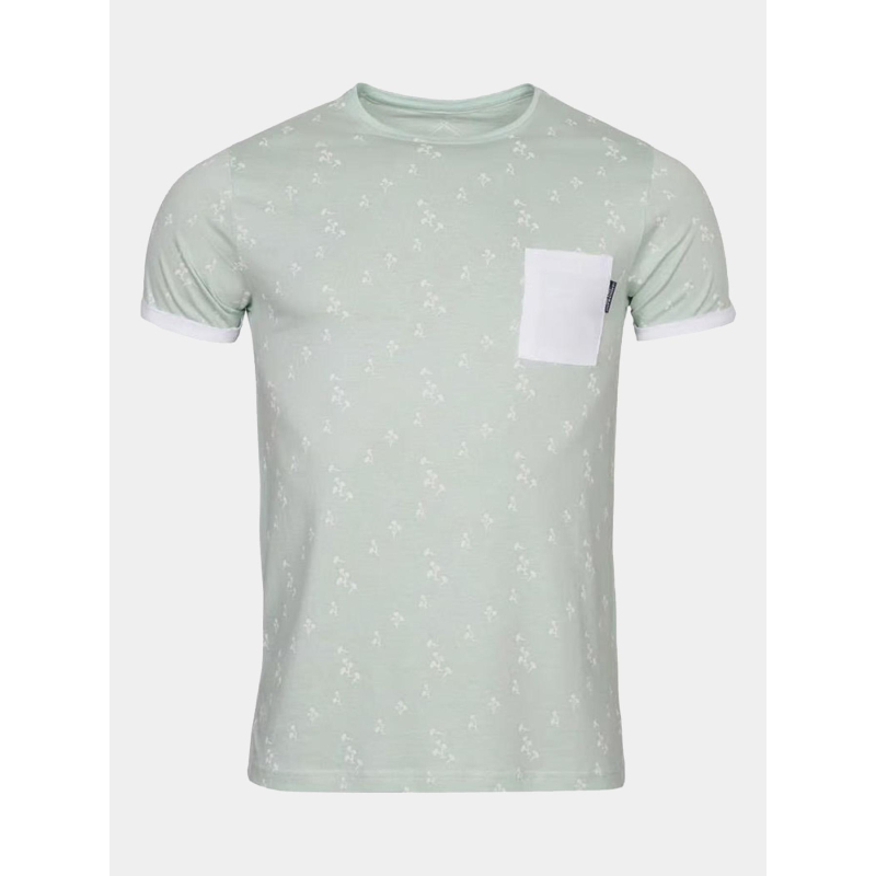 T-shirt imprimé maceo pastel vert homme - La Maison Blaggio