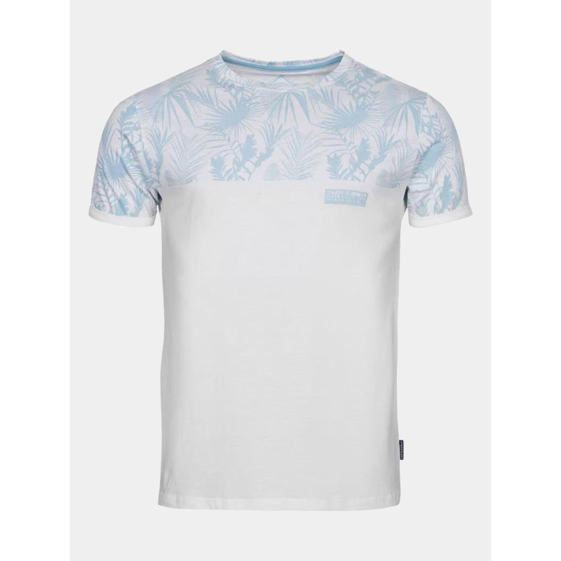 T-shirt imprimés marou blanc bleu homme - La Maison Blaggio