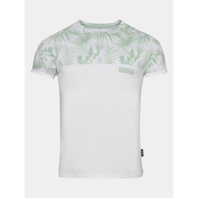 T-shirt imprimés marou blanc vert homme - La Maison Blaggio