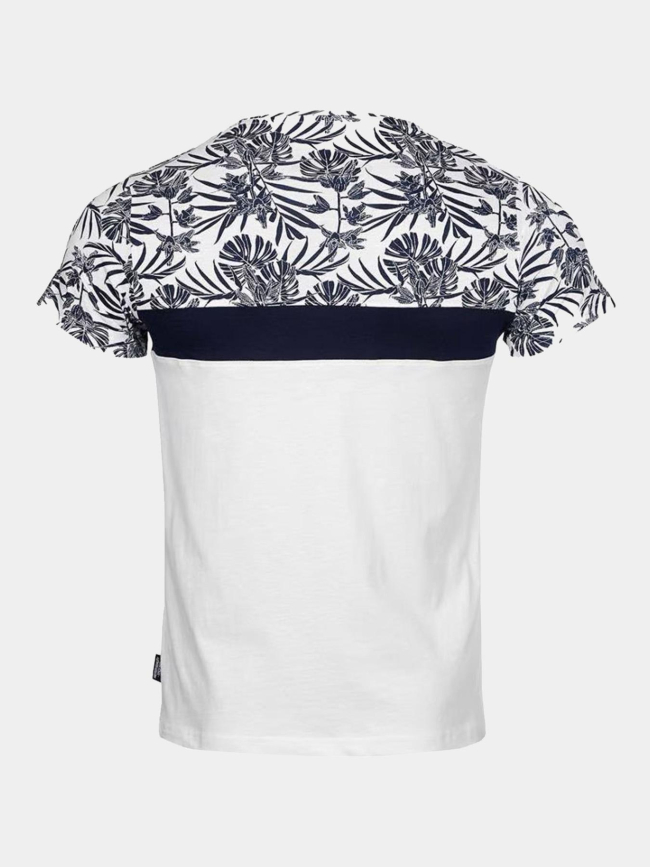 T-shirt maldives blanc bleu homme - La Maison Blaggio