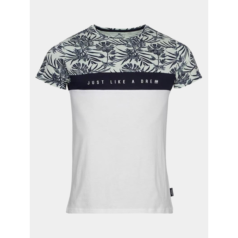 T-shirt maldives blanc vert bleu homme - La Maison Blaggio