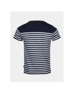 T-shirt col boutonné rayé murphy bleu homme - La Maison Blaggio