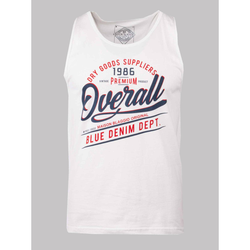 Débardeur marco blanc homme - La Maison Blaggio