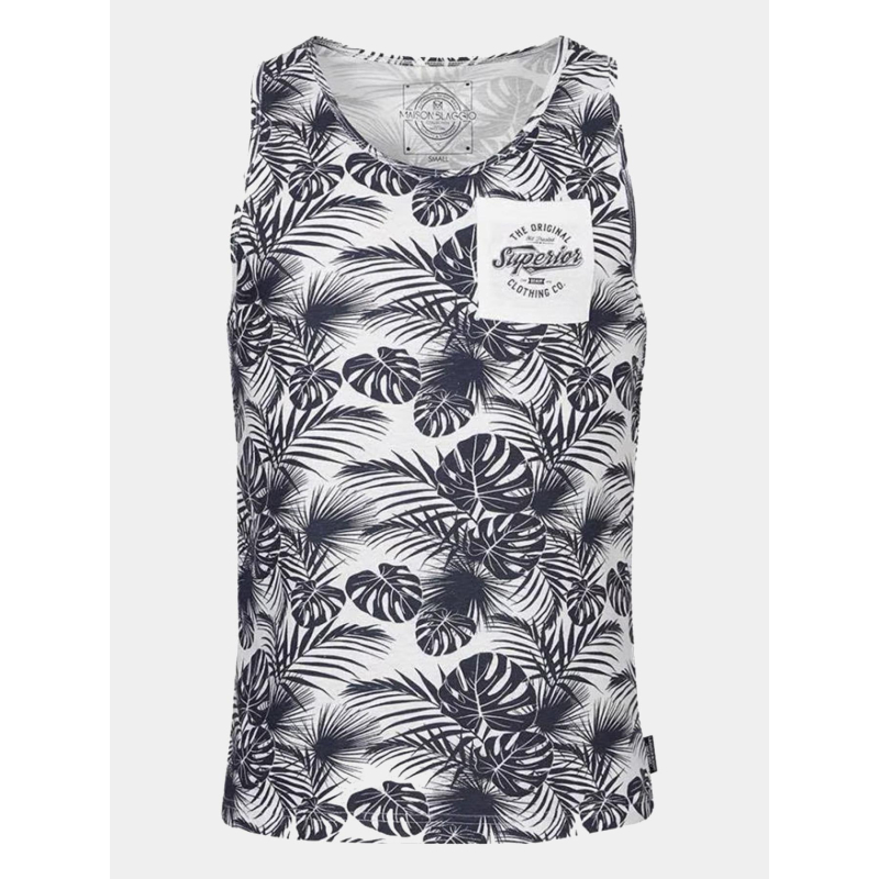 Débardeur palmier monro bleu marine homme - La Maison Blaggio