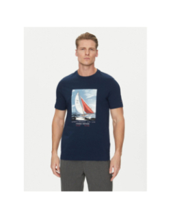 T-shirt à imprimé photo bleu marine homme - Tommy Hilfiger
