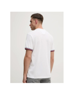 T-shirt uni global stripe blanc homme - Tommy Hilfiger