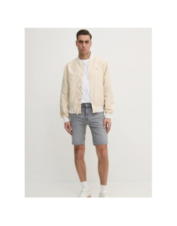 T-shirt uni global stripe blanc homme - Tommy Hilfiger