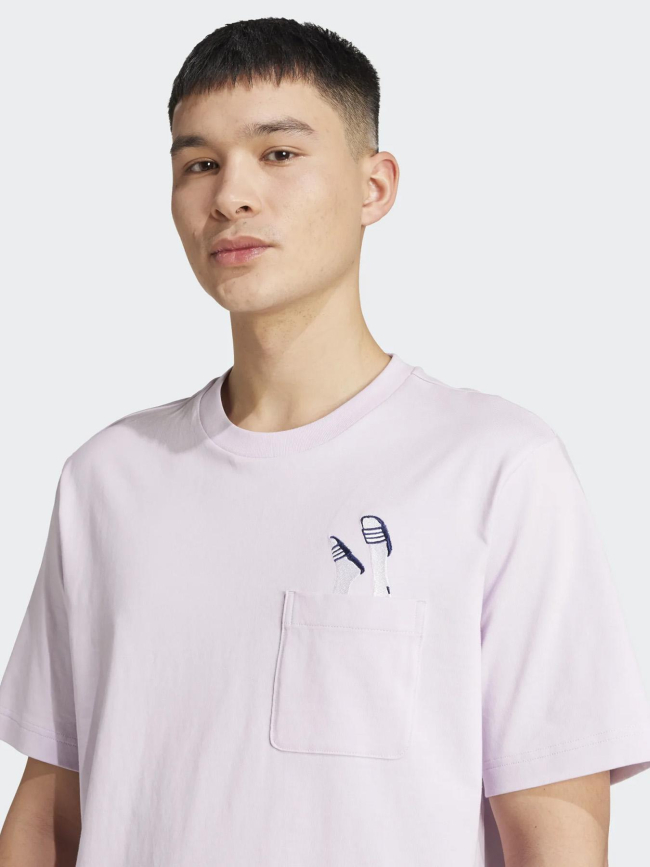 T-shirt slide pocket violet homme - Adidas