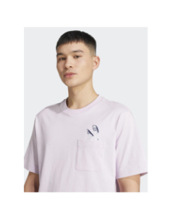 T-shirt slide pocket violet homme - Adidas
