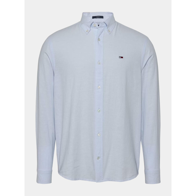 Chemise regular linen bleu clair homme - Tommy Jeans