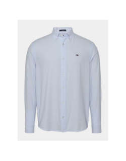 Chemise regular linen bleu clair homme - Tommy Jeans