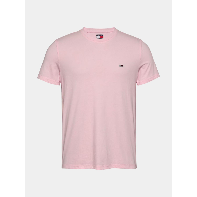 T-shirt slim jaspe rose homme - Tommy Jeans