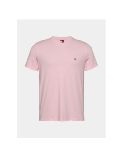 T-shirt slim jaspe rose homme - Tommy Jeans