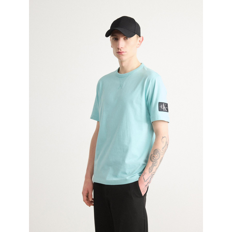 T-shirt badge regular bleu homme - Calvin Klein Jeans