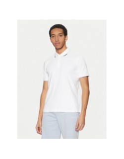Polo slim liquid touch block blanc homme - Calvin Klein