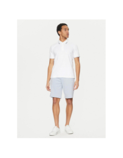 Polo slim liquid touch block blanc homme - Calvin Klein