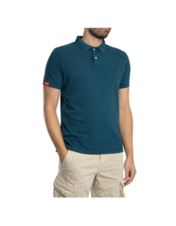 Polo vintage destroy bleu homme - Superdry