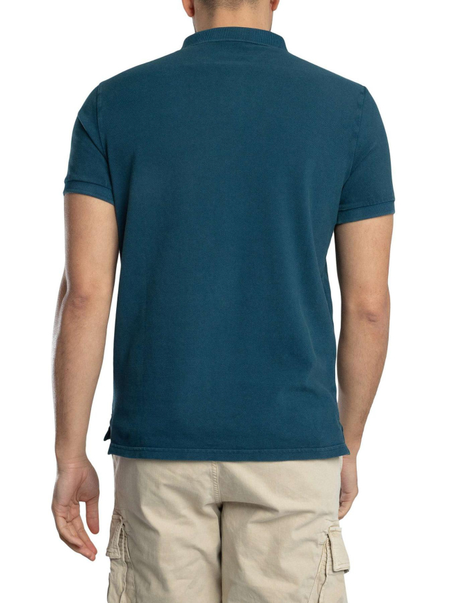 Polo vintage destroy bleu homme - Superdry