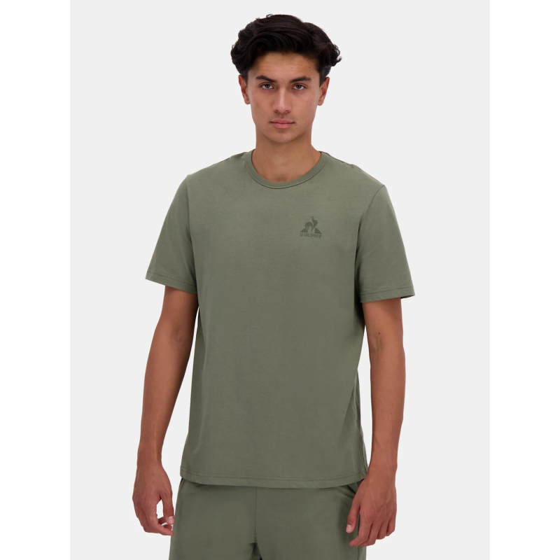 T-shirt monochrome kaki homme - Le Coq Sportif