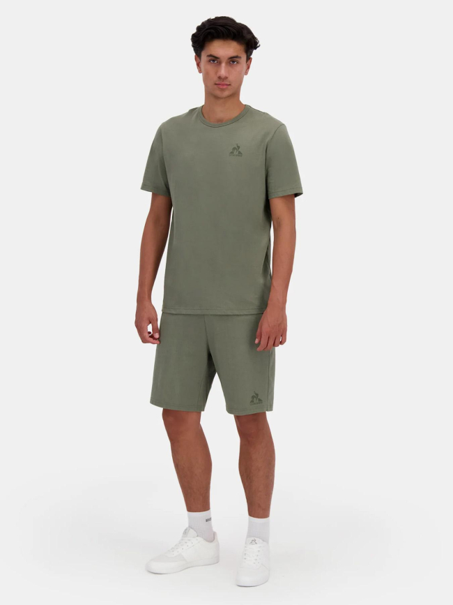 T-shirt monochrome kaki homme - Le Coq Sportif