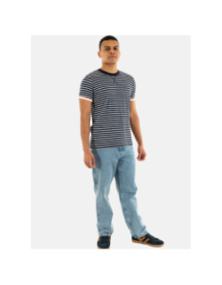 T-shirt rayé sifar bleu marine homme - Le Temps Des Cerises