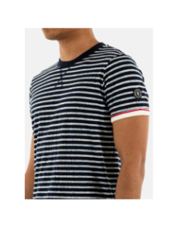 T-shirt rayé sifar bleu marine homme - Le Temps Des Cerises