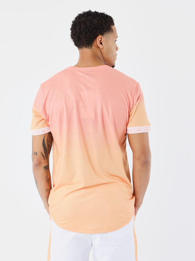 T-shirt signature dégradé orange rose homme - Project X Paris
