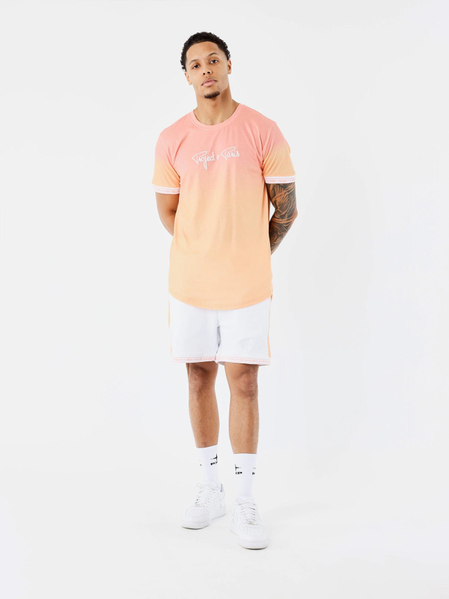 T-shirt signature dégradé orange rose homme - Project X Paris