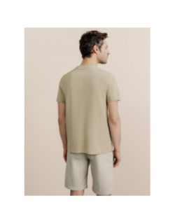 T-shirt col v à poche giraise vert homme - Izac