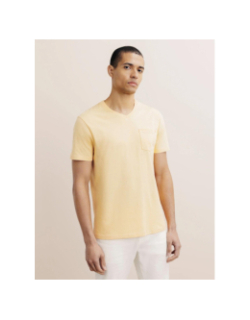 T-shirt col v à poche giraise orange homme - Izac