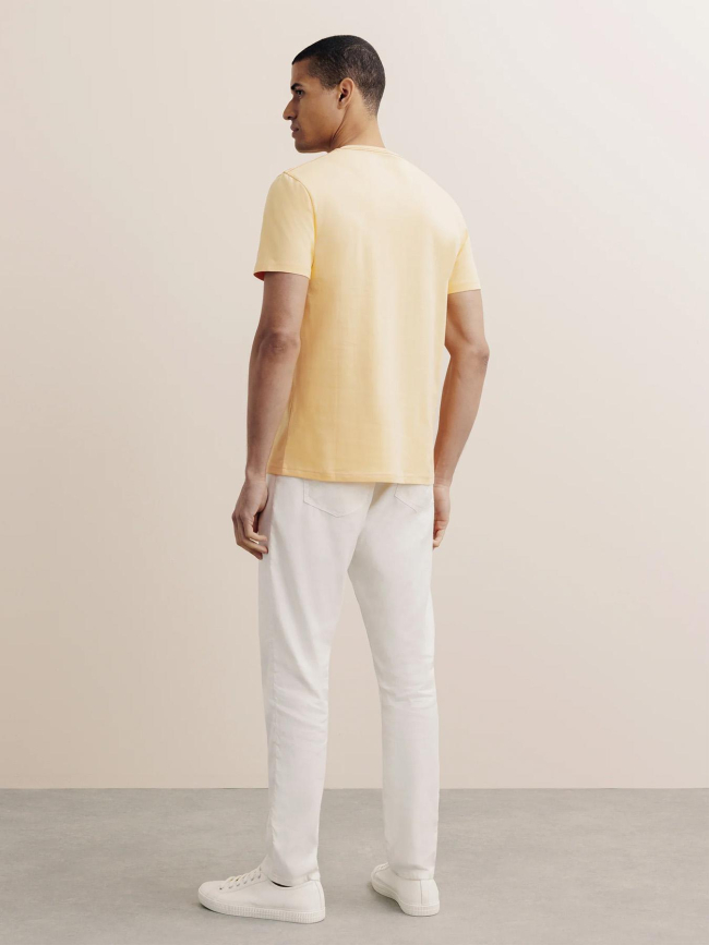 T-shirt col v à poche giraise orange homme - Izac