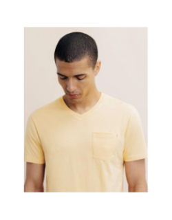 T-shirt col v à poche giraise orange homme - Izac