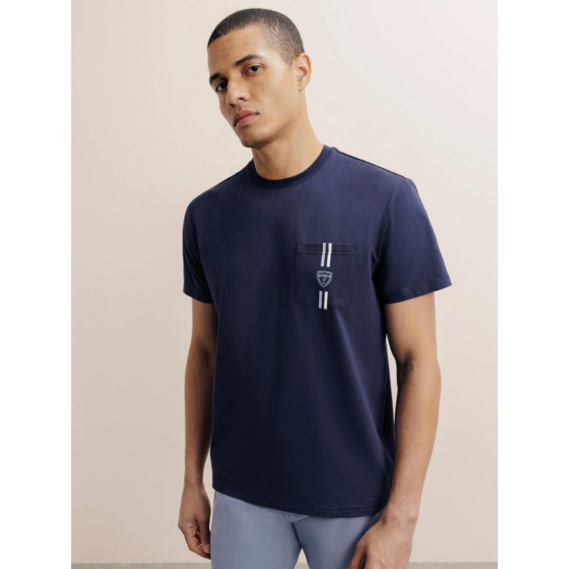 T-shirt à poche gouze bleu marine homme - Izac