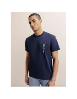 T-shirt à poche gouze bleu marine homme - Izac
