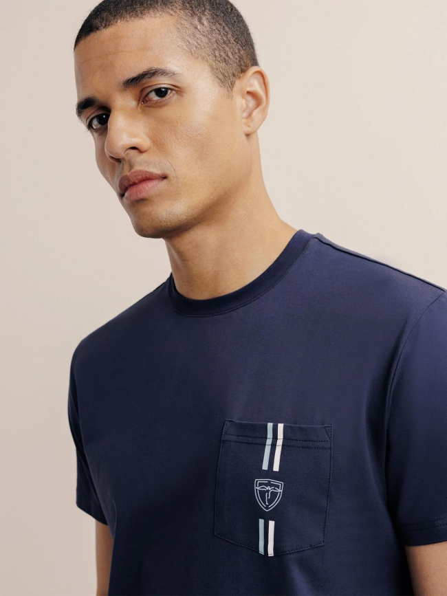 T-shirt à poche gouze bleu marine homme - Izac