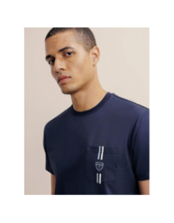 T-shirt à poche gouze bleu marine homme - Izac