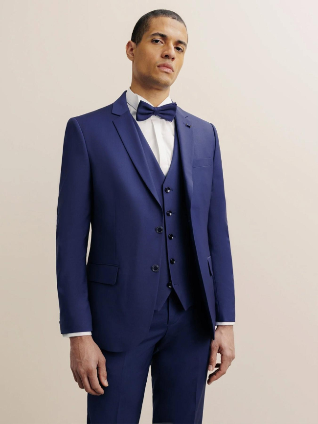 Costume 2 boutons en laine jfavori bleu marine homme - Izac