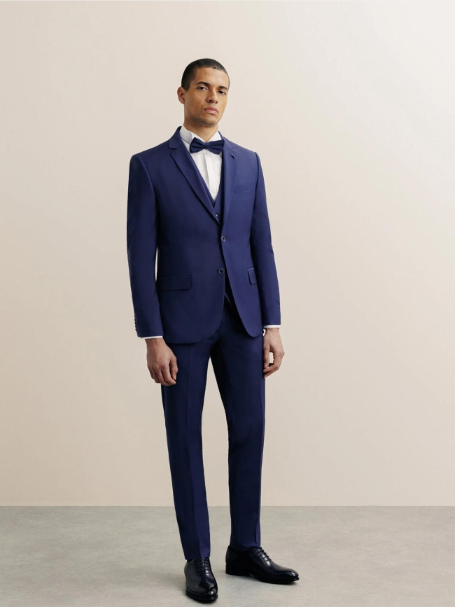 Gilet sans manches en laine jfavori bleu marine homme - Izac