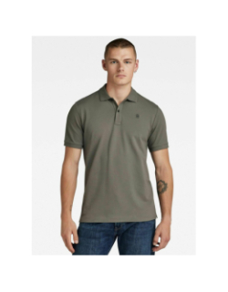 Polo overdyed slim kaki homme - G Star